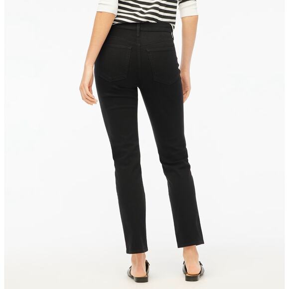 J.Crew Petite Essential Straight All Day Stretch Jeans Womens 26P Black Mid-Rise - Picture 2 of 7